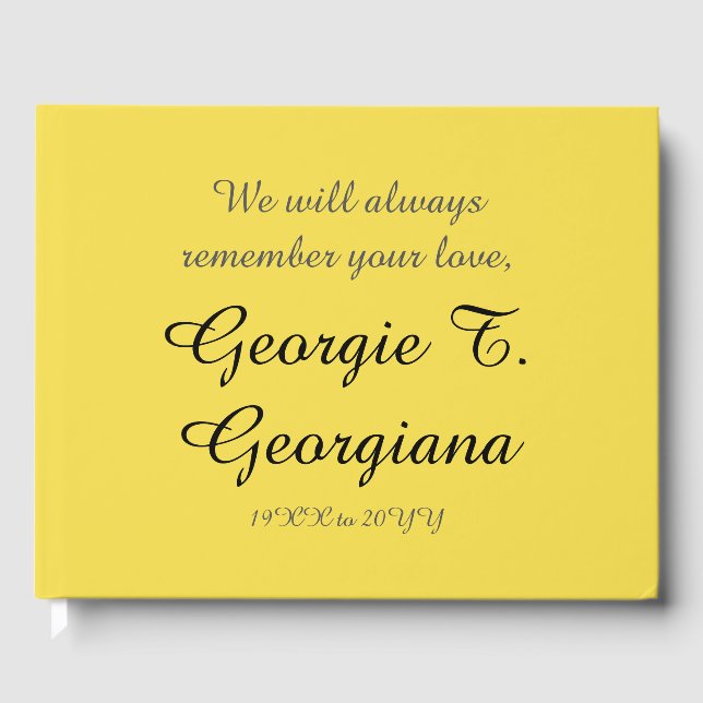 Livro De Visitas Guestbook Memorial Feliz e Respeitável (Frente)