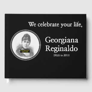 Livro De Visitas Guestbook Memorial Minimalista e Personalizado