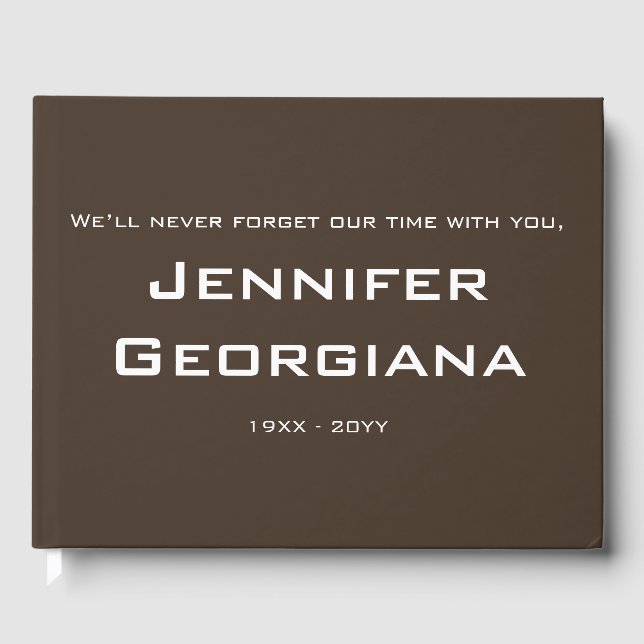 Livro De Visitas Guestbook Memorial Mútuo e Personalizado (Frente)