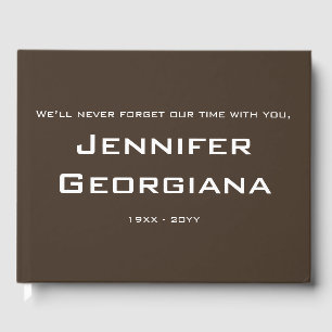 Livro De Visitas Guestbook Memorial Preocupado e Personalizado