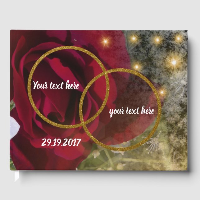 Livro De Visitas Guestbook,modelo,casamento,artesanato colorido+,te (Frente)