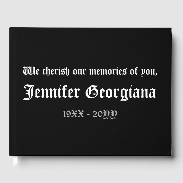 Livro De Visitas Guestbook para memórias simples e mínimas (Frente)