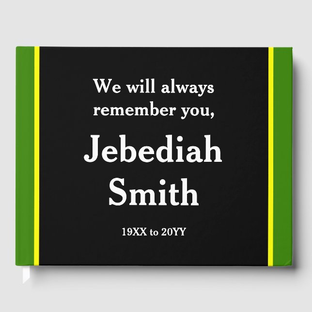 Livro De Visitas Guestbook para memórias simples e respeitáveis (Frente)