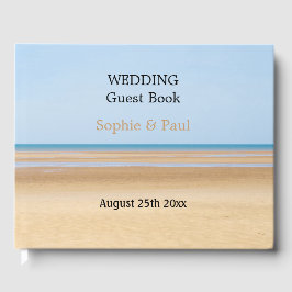 Livro De Visitas Guestbook Personalizado de Casamento de Praia