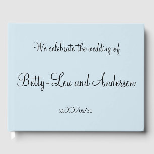 Livro De Visitas Guestbook personalizado simples do casamento