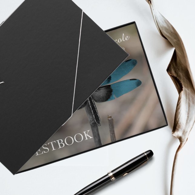 Livro De Visitas Guestbook Rustic Blue Dragonfly (Guests will love leaving their thought on your wedding day)