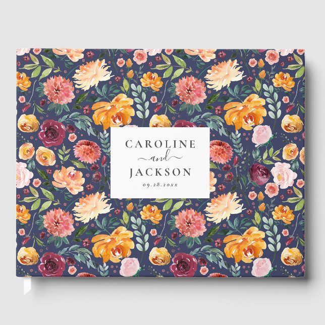 Livro De Visitas Guestbook Rustic Floral (Frente)