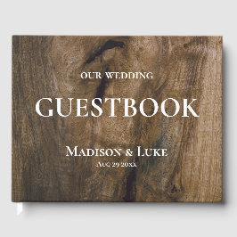 Livro De Visitas Guestbook Rustic Wood Custom Wedding