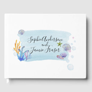 Livro De Visitas Guestbook Seashells Wedding