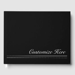 Livro De Visitas Guia de Casamento Preto e Branco Personalizado