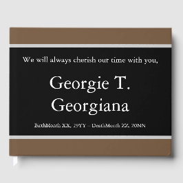 Livro De Visitas Guia de Condolências Elegante e Simples