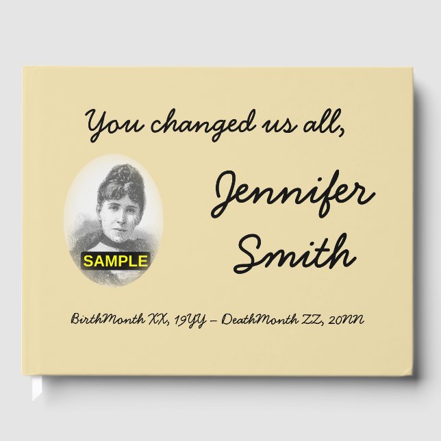 Livro De Visitas Guia de Condolências Mínimas e Personalizadas (Frente)