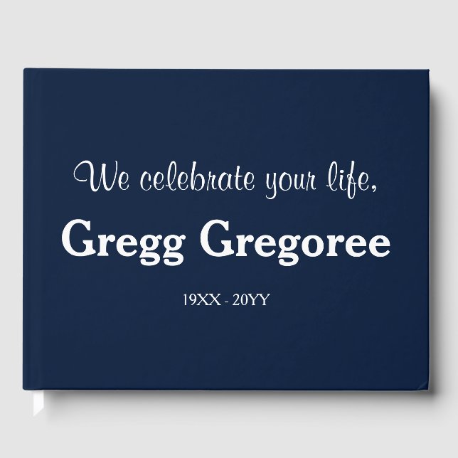 Livro De Visitas Guia de Condolências Simples (Frente)