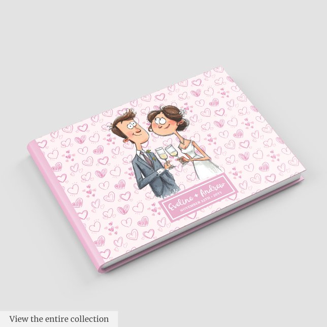 Livro De Visitas Guia de Convidados de Memória de Casamento de Wate (Quirky Watercolor Wedding Memory Guest book)