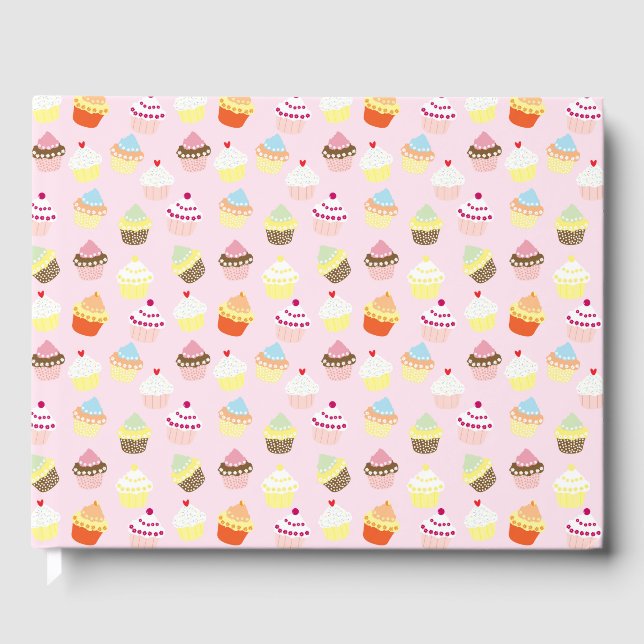 Livro De Visitas Guia de Festas do cupcake (Frente)