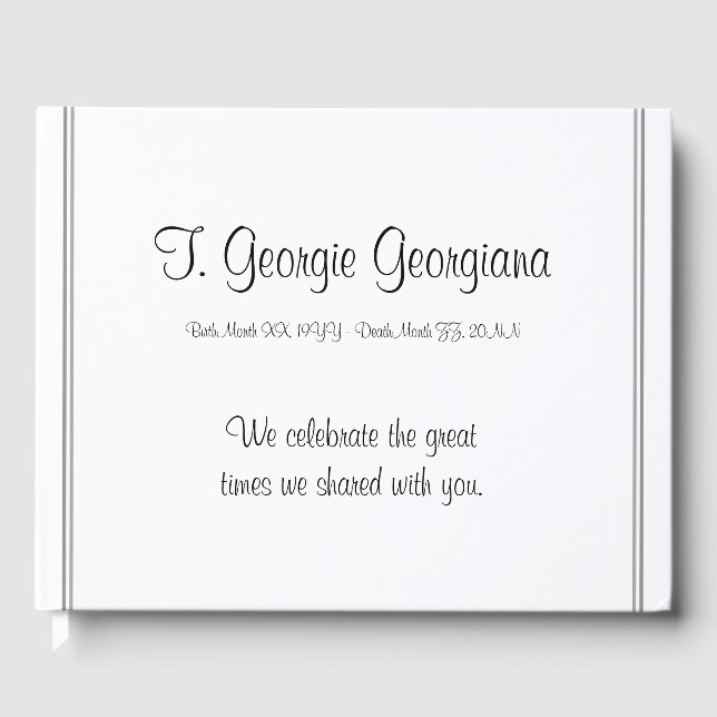 Livro De Visitas Guia de Memórias Elegantes e Personalizadas (Frente)