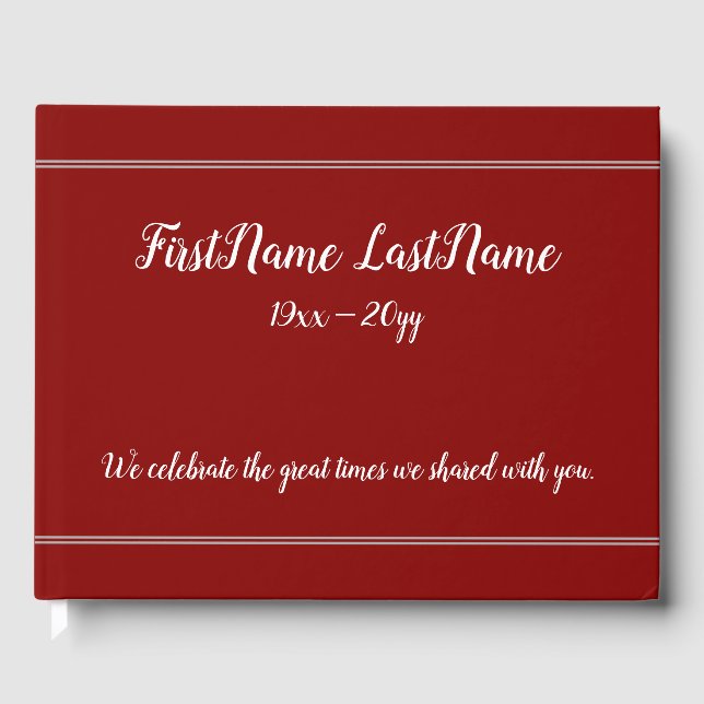 Livro De Visitas Guia de Memórias Simples e Feliz (Frente)