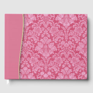 Livro De Visitas Guia do Casamento tema damasco ou Chá Rosa Berry