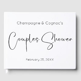 Livro De Visitas Guia do Chá de Casais de Script Moderno