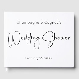 Livro De Visitas Guia do Chá de casamento de Script Moderno