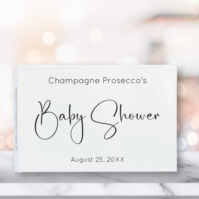 Livro De Visitas Guia do Chá de fraldas de Script Moderno (Criador carregado)