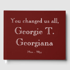 Livro De Visitas Guia Funeral/Memorial Simples e Personalizado