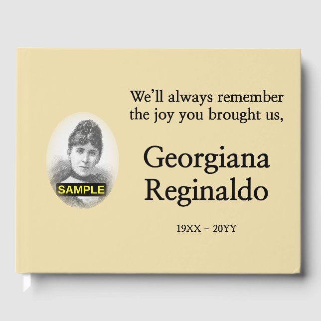 Livro De Visitas Guia Funeral Minimalista e Personalizado (Frente)