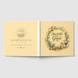 Livro De Visitas Guirlanda Floral Aquarela Botânica Inspiradora 