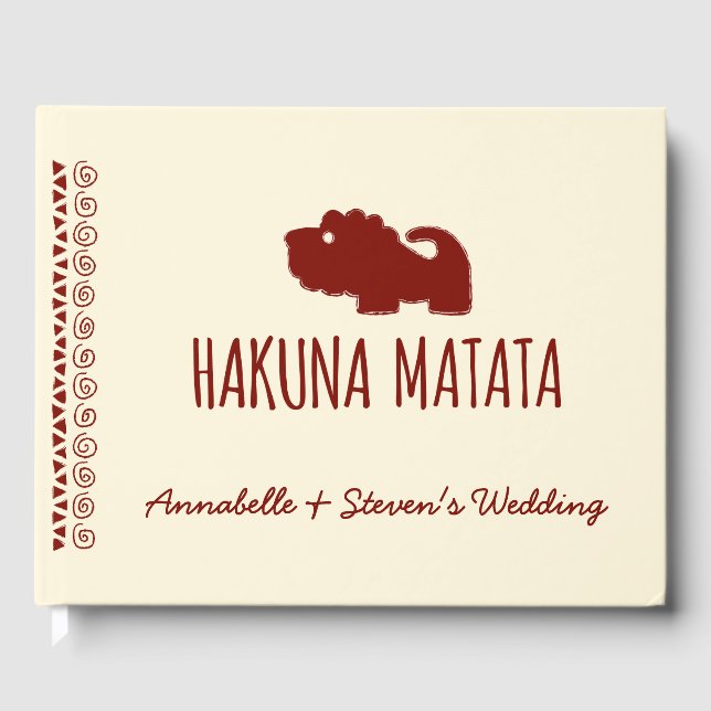 Livro De Visitas Hakuna Matata Lion (Frente)