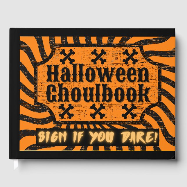 Livro De Visitas Halloween angustiado (Frente)