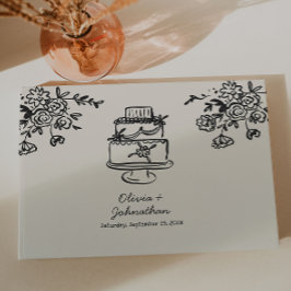Livro De Visitas Hand Drawn Scribbles/Doodles Wedding