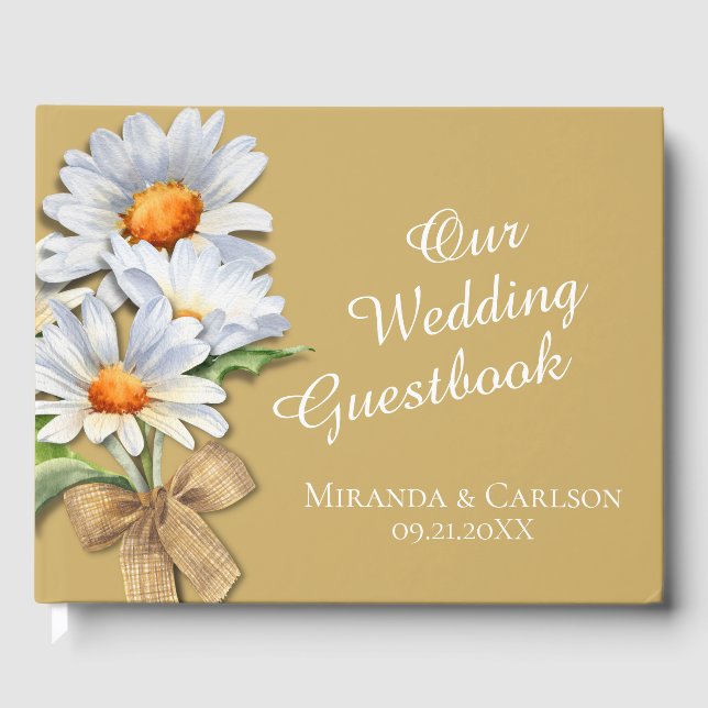 Livro De Visitas Happy Daisy Wedding Guestbook (Frente)