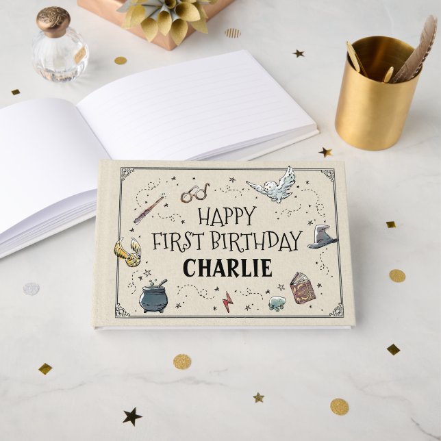 Livro De Visitas Harry Potter First Birthday (Frente aberta)