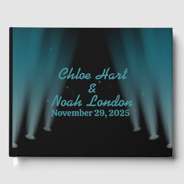 Livro De Visitas Hollywood Lights Wedding (Frente)