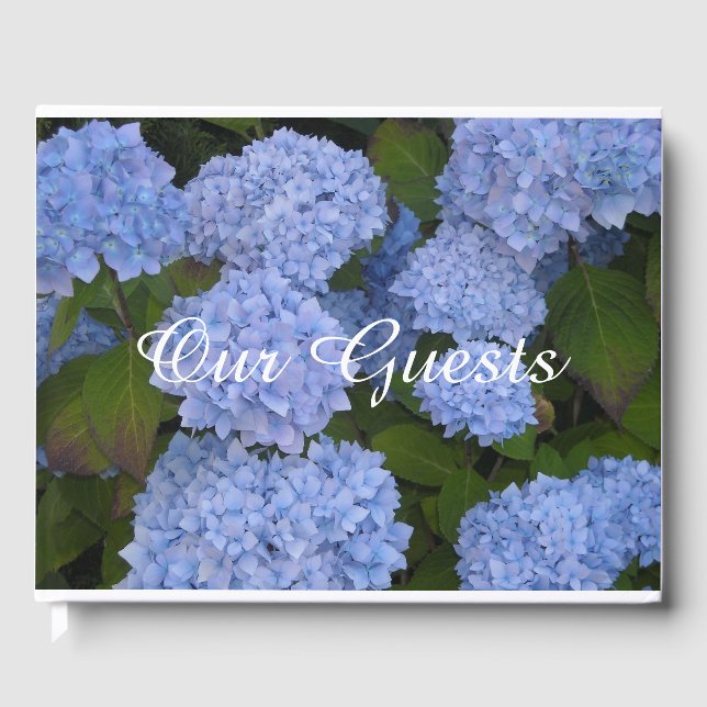 Livro De Visitas Hortênsias Azul Claro (Frente)
