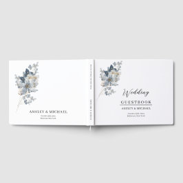 Livro De Visitas Ilustração de Arranjo Floral Aquarela Rústica