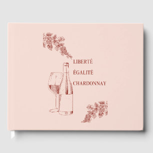 Livro De Visitas Ilustração de Vinho Engraçado Liberté Égalité Char