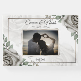 Livro De Visitas Imagem de Casamento de rosas brancas russas românt