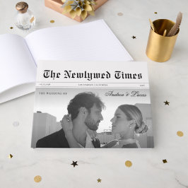 Livro De Visitas Imagem do jornal do casamento vintage e Monograma