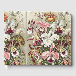 Livro De Visitas Impressão Botânica de Orquídea Vintage de Ernst Ha
