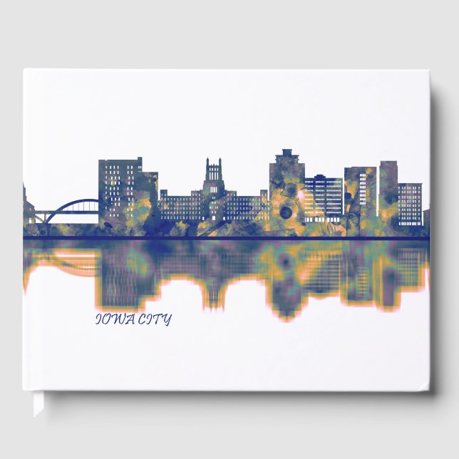 Livro De Visitas Iowa City Skyline (Frente)
