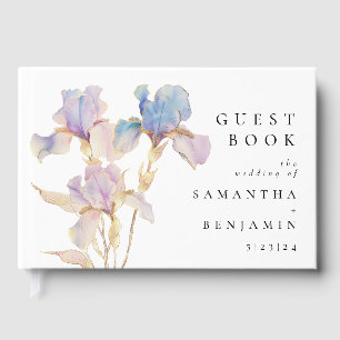 Livro De Visitas Iris Floral Wedding Elegante
