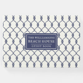 Livro De Visitas Ivory Blue Rope Fishnet Airbnb Beach House