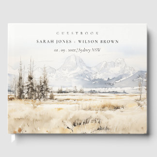 Livro De Visitas Jantar de Ensaios da Paisagem de Jackson Hole Wyom