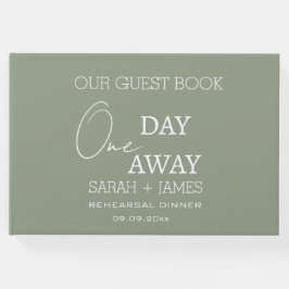 Livro De Visitas Janto de Ensaio de Casamento Moderno a Um Dia de A