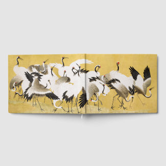 Livro De Visitas Japanese Cranes Vintage Bird Classic