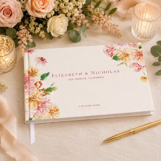 Livro De Visitas Jardim Floral | Casamento de Verão