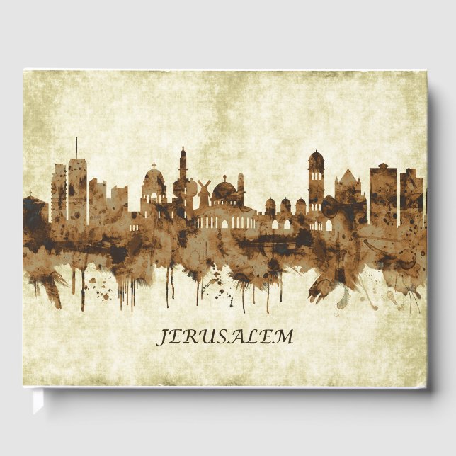Livro De Visitas Jerusalém Israel Cityscape (Frente)