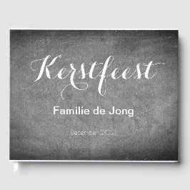 Livro De Visitas Kerstfeest Schoolbord Stijl Krijtjes Typography