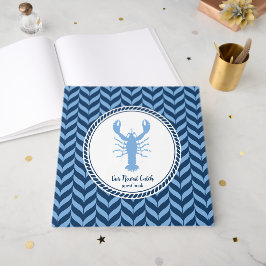 Livro De Visitas Lagosta azul náutico costeiro